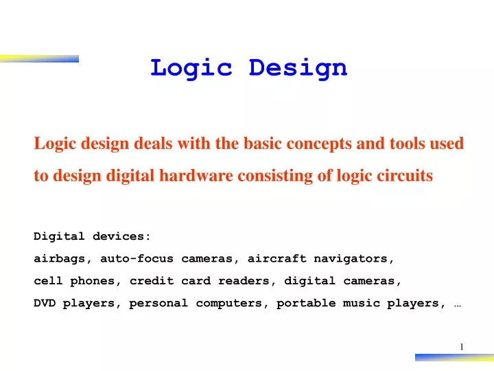 PPT - Logic Design PowerPoint Presentation, free download - ID:9640892