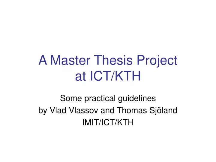 master thesis at kth
