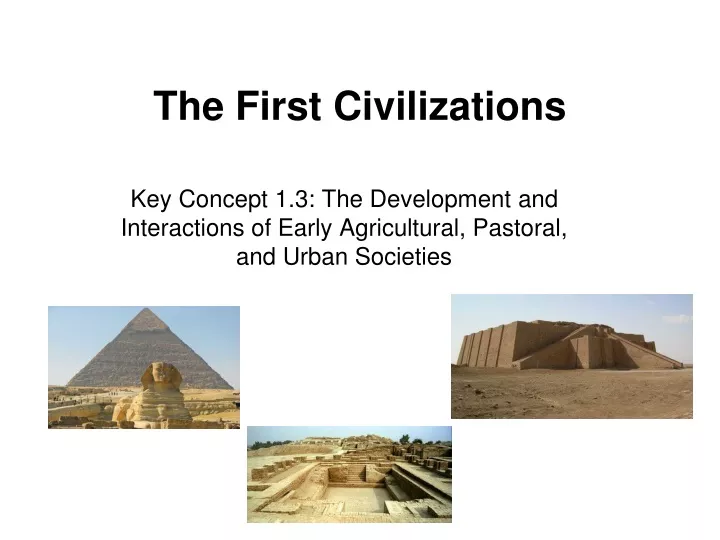 PPT - The First Civilizations PowerPoint Presentation, Free Download ...