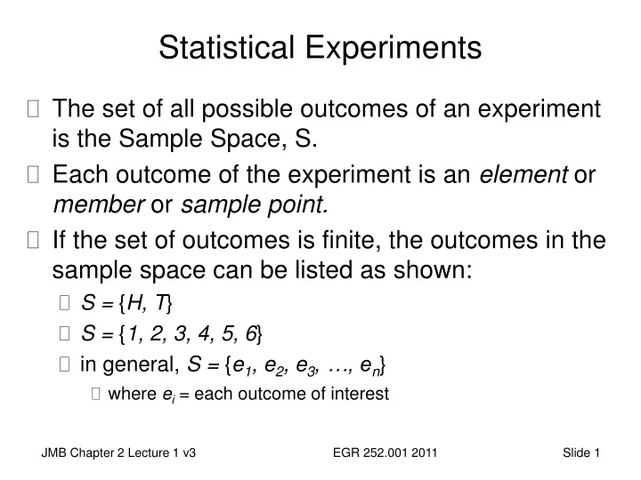 experiment statistics meaning