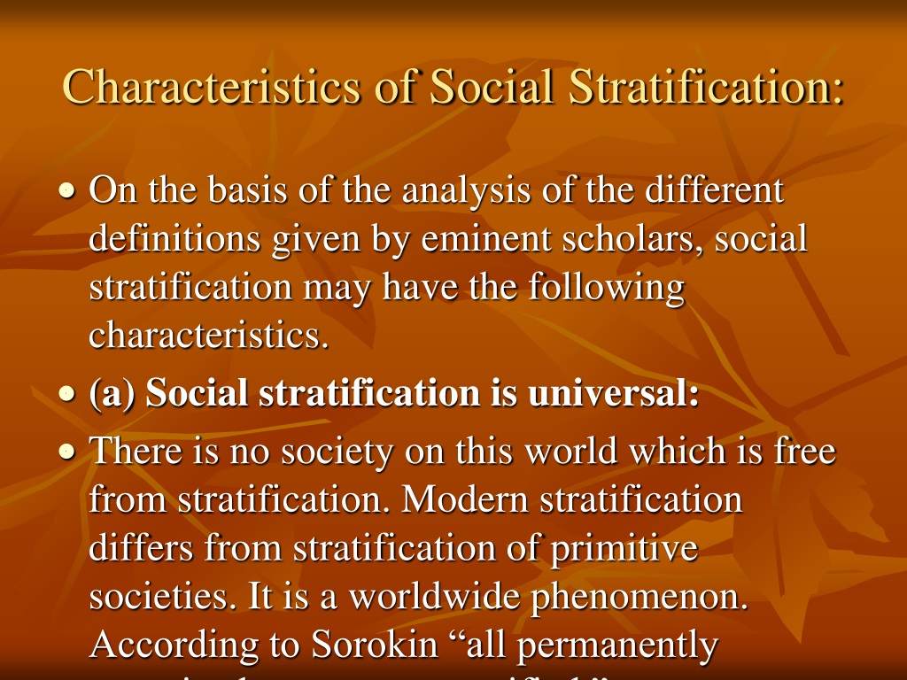 presentation on social stratification