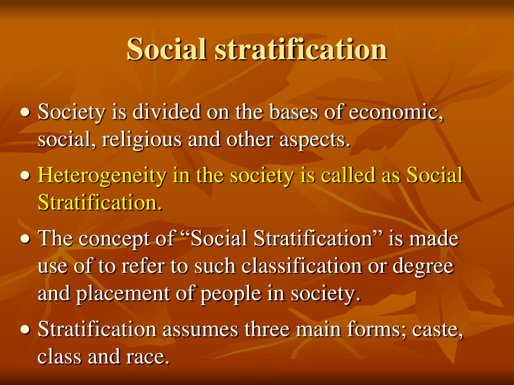 presentation on social stratification