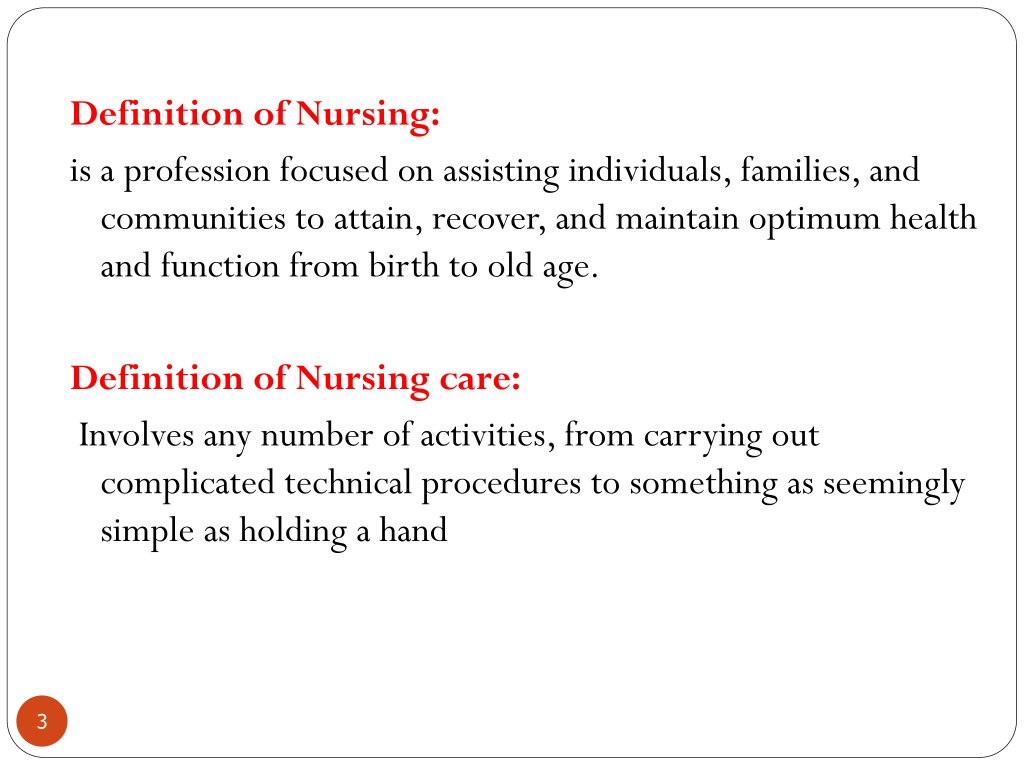 presentation definition in nursing
