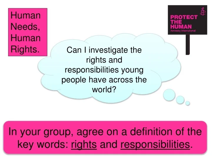 Needing Rights PPT - Human Needs, Human Rights. PowerPoint Presentation, free download ...