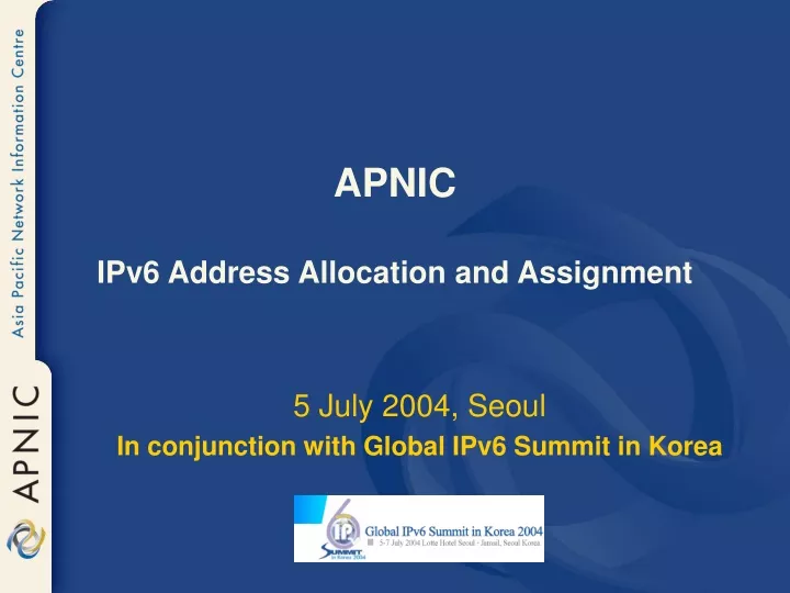 ipv6 address allocation and assignment policy