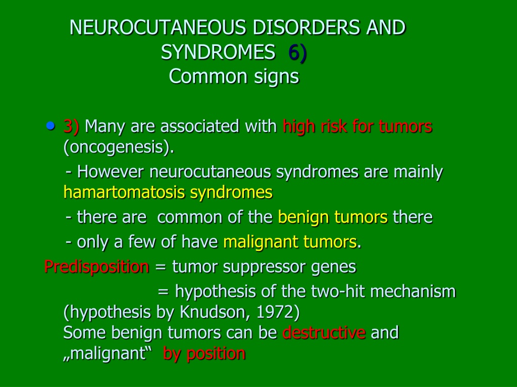 PPT - NEUROCUTANEOUS DISORDERS AND SYNDROMES PowerPoint Presentation ...