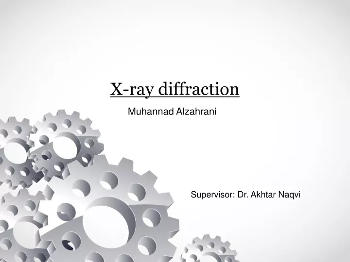 x ray diffraction presentation