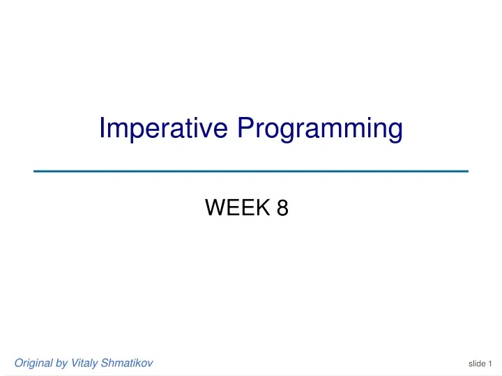 PPT - Imperative Programming PowerPoint Presentation, free download ...
