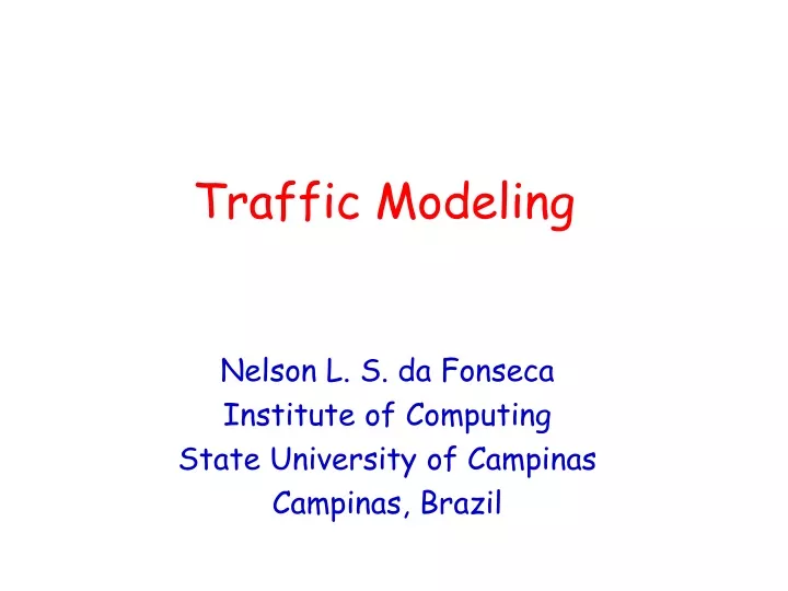traffic modeling n.