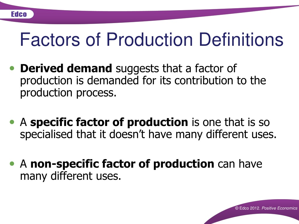 factors of production definition
