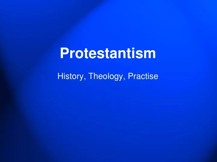 protestantism n.