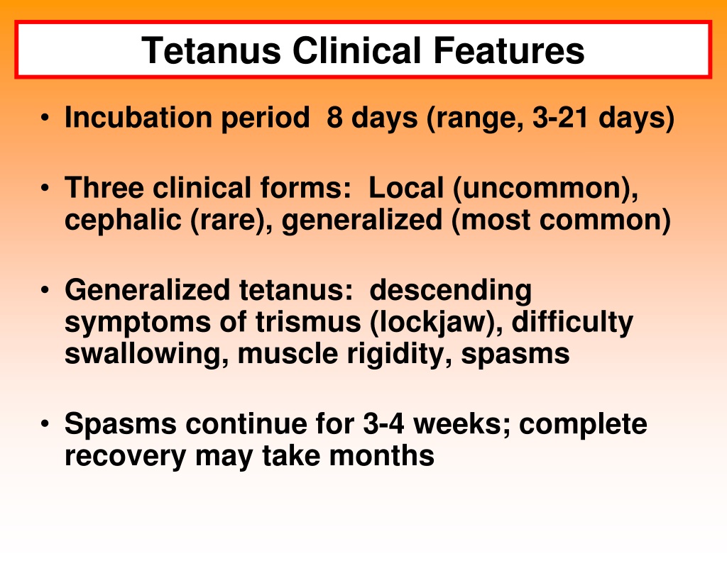 cephalic presentation tetanus
