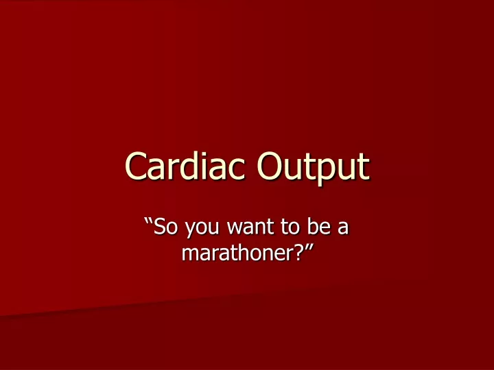 cardiac output n.