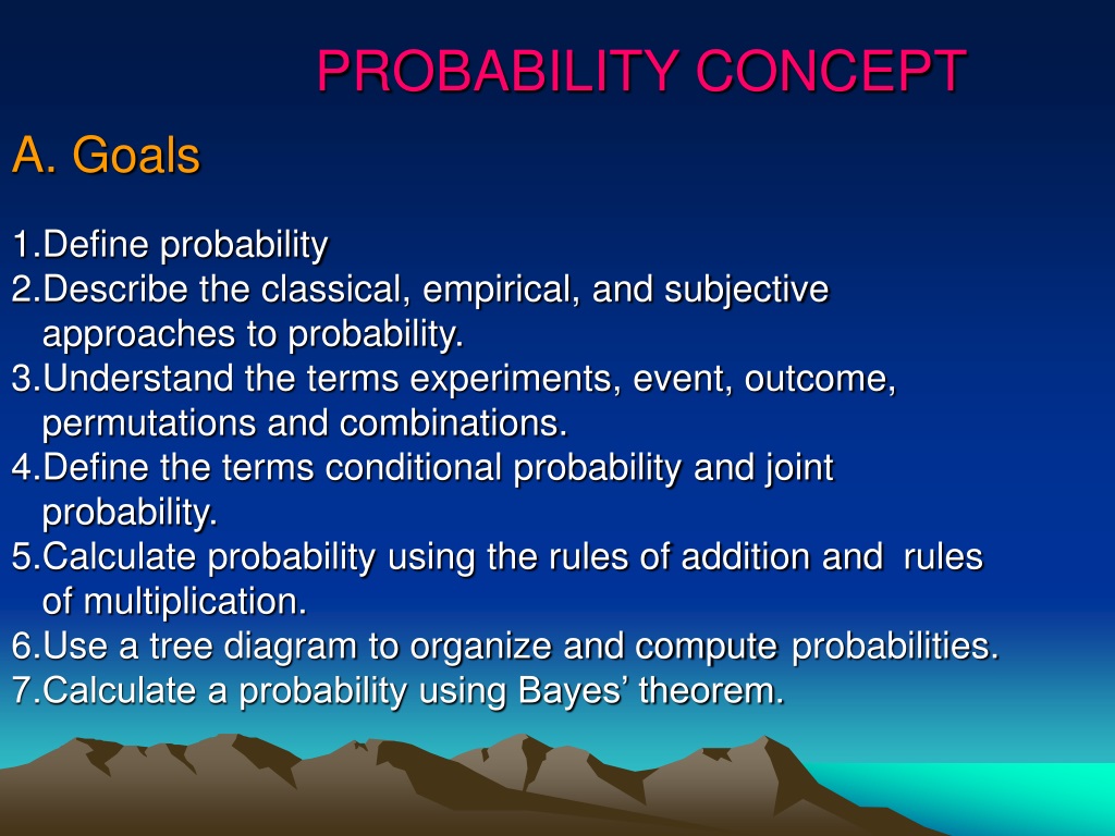 PPT - PROBABILITY CONCEPT PowerPoint Presentation, Free Download - ID ...