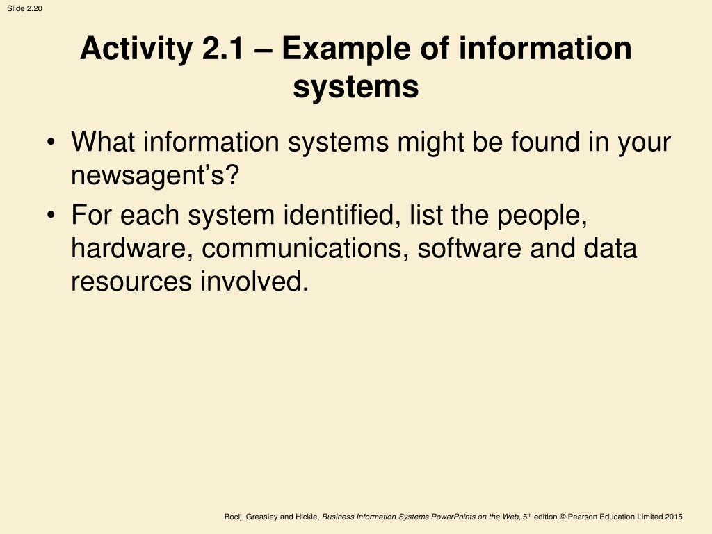 define activity in information systems
