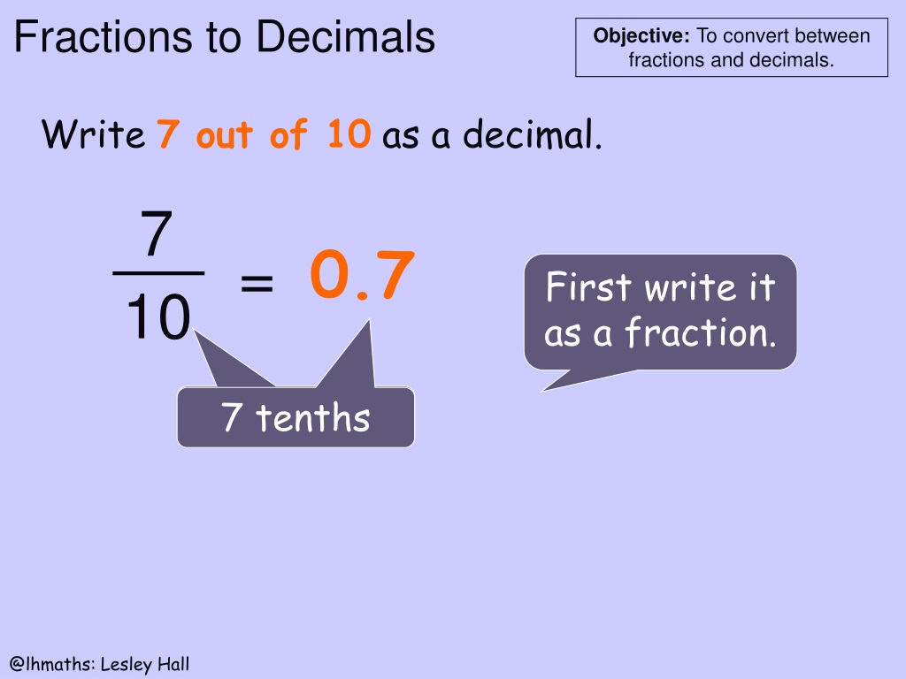 PPT - Write 26 out of 26 as a decimal. PowerPoint Presentation