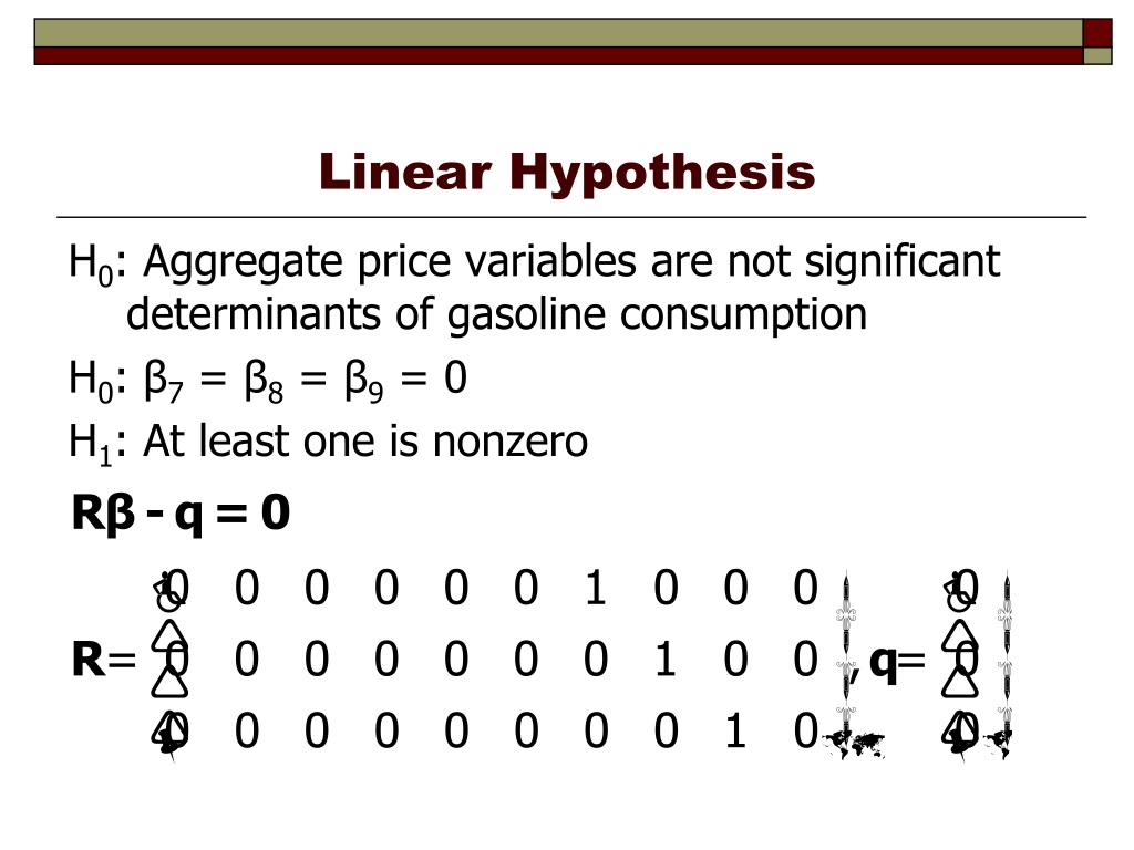 linear hypothesis means