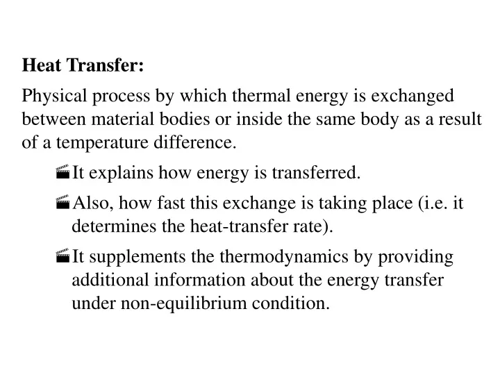heat transfer physical process by which thermal n.