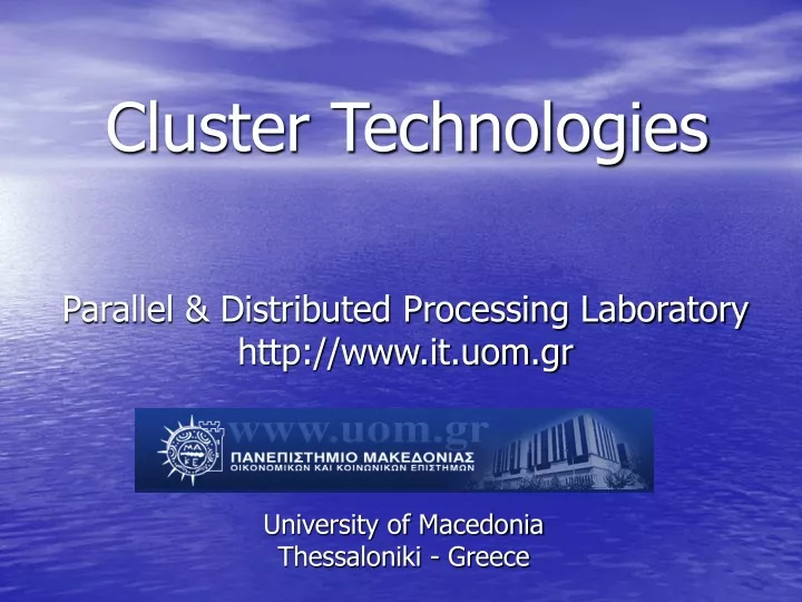 cluster technologies n.