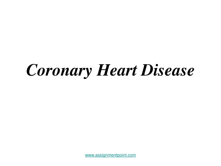 coronary heart disease n.