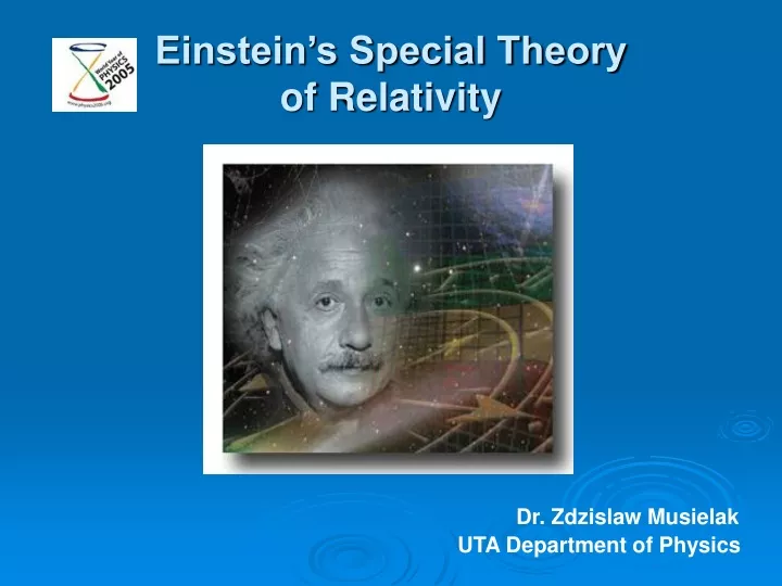 Ppt Einsteins Special Theory Of Relativity Powerpoint Presentation