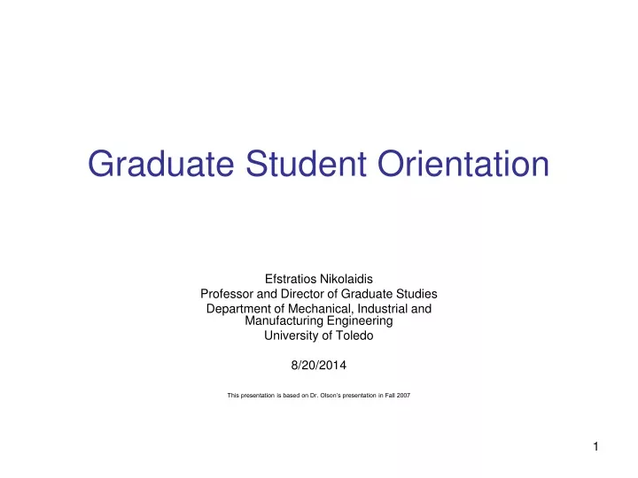 graduate student orientation n.