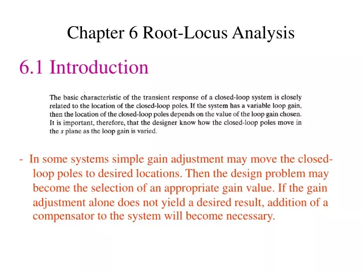 chapter 6 root locus analysis n.