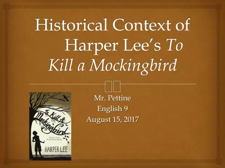to kill a mockingbird context essay