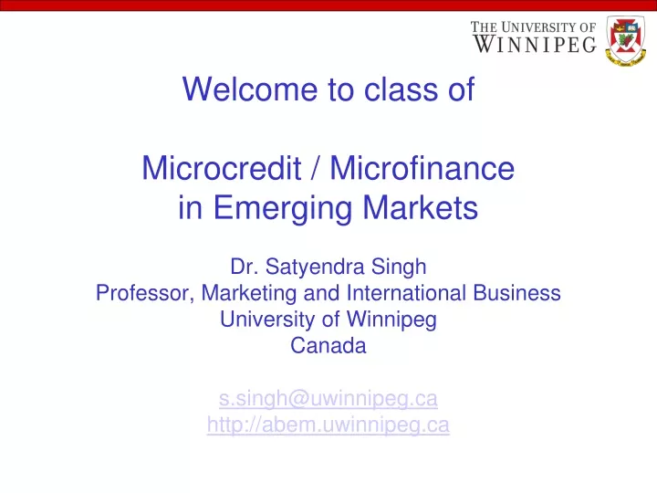 welcome to class of microcredit microfinance n.