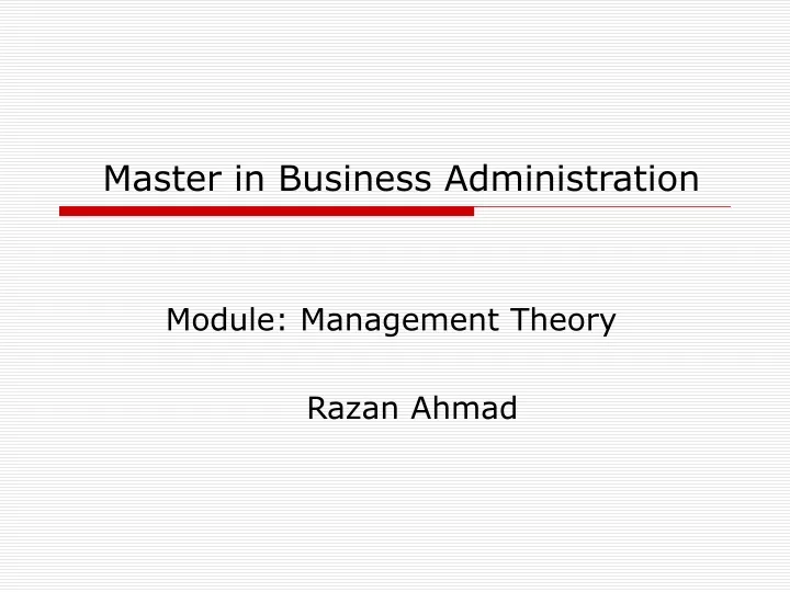 PPT - Master In Business Administration PowerPoint Presentation, Free ...