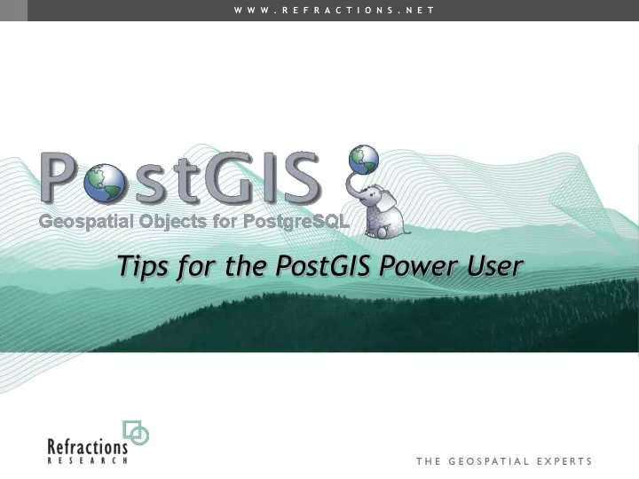 tips for the postgis power user n.