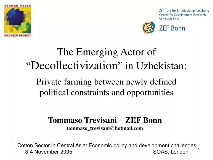 the emerging actor of decollectivization in uzbekistan n.