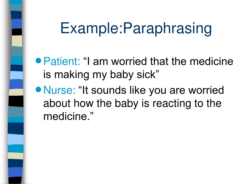 disadvantages of paraphrasing in counselling