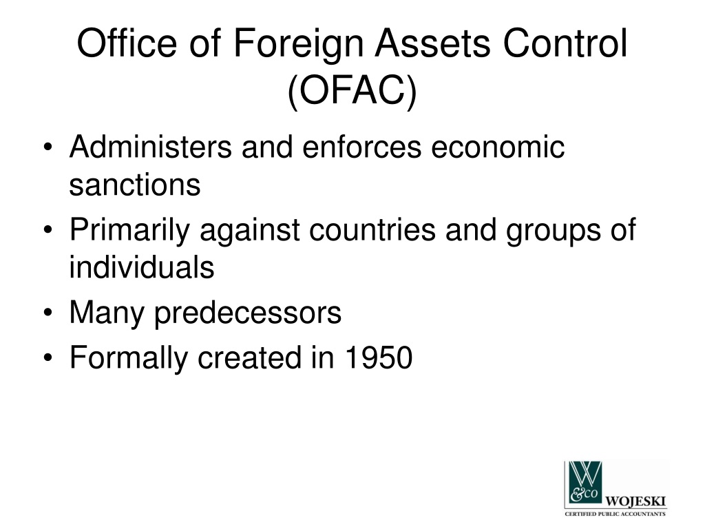 Office of foreign assets control ofac что это