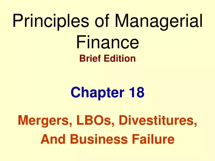 PPT - Principles Of Managerial Finance Brief Edition PowerPoint ...