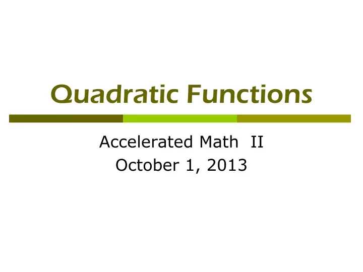 quadratic functions n.
