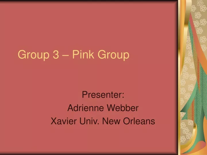 group 3 pink group n.