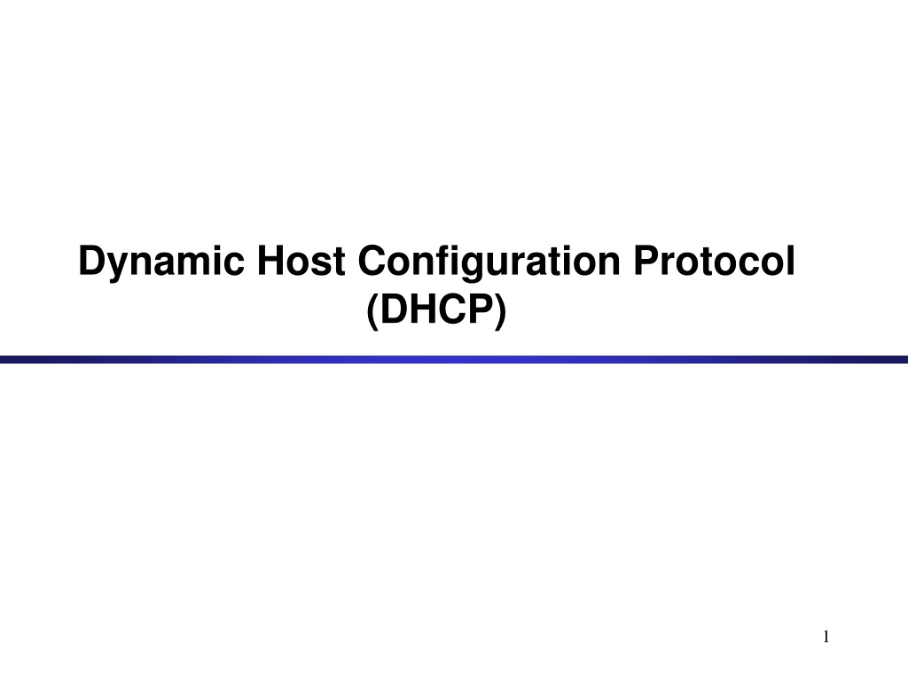 Ppt Dynamic Host Configuration Protocol Dhcp Powerpoint Presentation Id9662085 6356