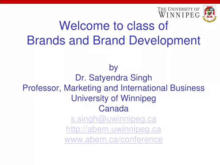 welcome to class of brands and brand development n.