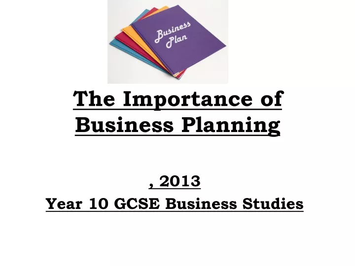 importance of business planning process