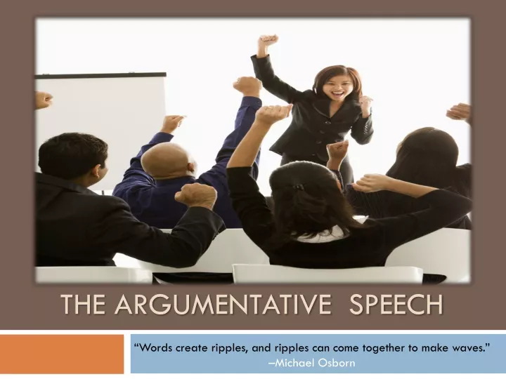 the argumentative speech definition