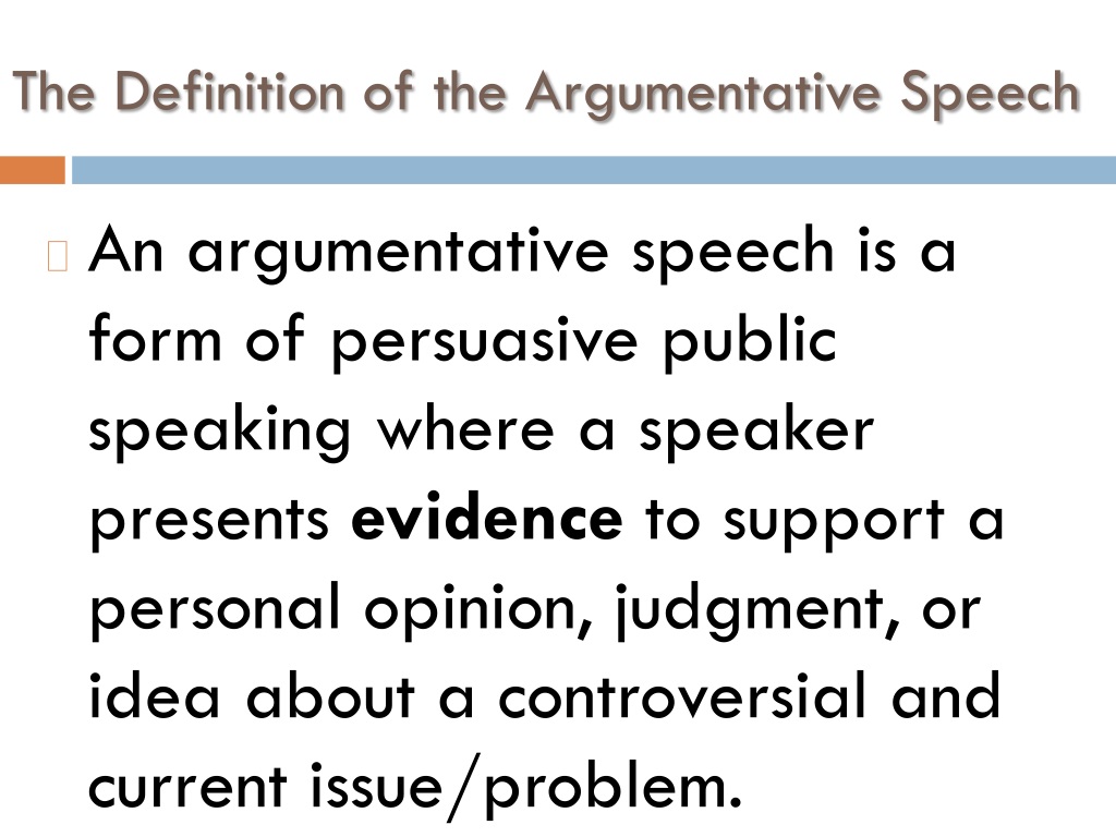 argumentative speech powerpoint