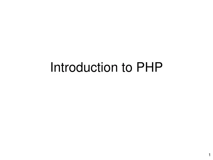 PPT Introduction to PHP PowerPoint Presentation, free download ID