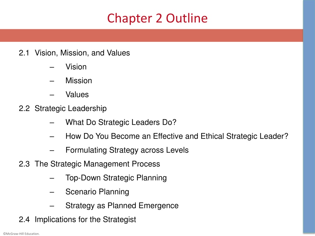 PPT - Chapter 2 Strategic Leadership: Managing The Strategy Process ...