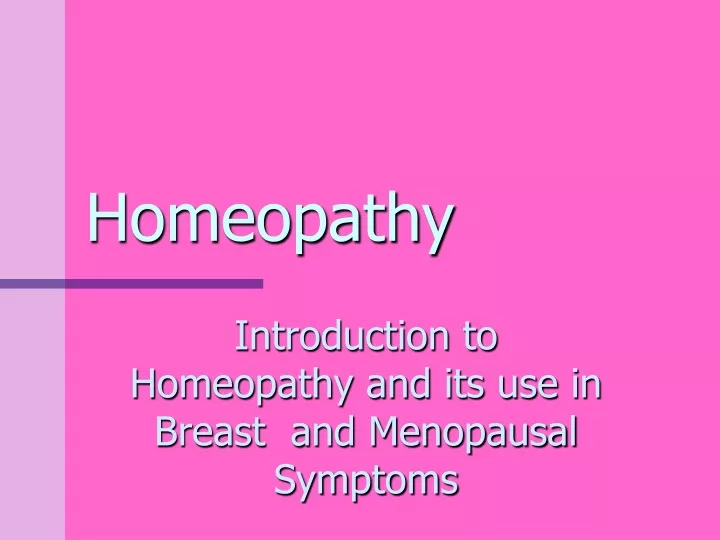 PPT - Homeopathy PowerPoint Presentation, Free Download - ID:9666227