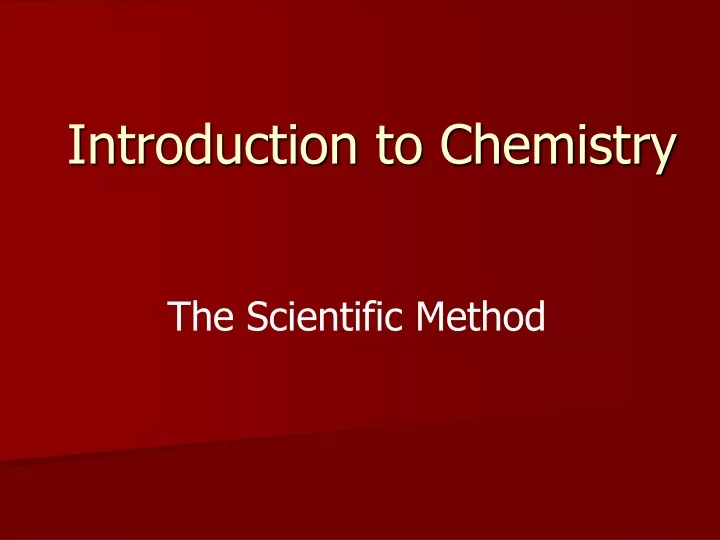 PPT - Introduction To Chemistry PowerPoint Presentation, Free Download ...