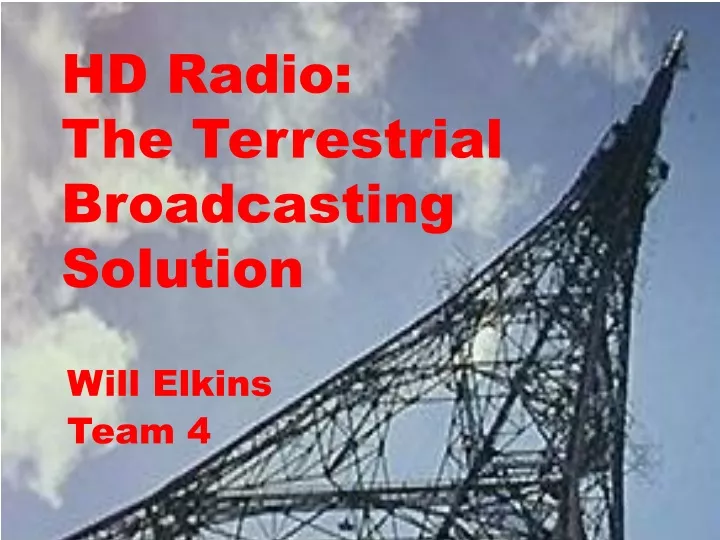 hd radio the terrestrial broadcasting solution n.