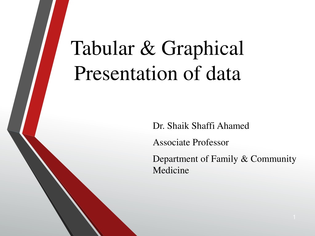 tabular and graphical presentation of data ppt
