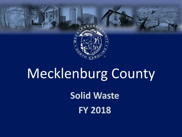 PPT Mecklenburg County PowerPoint Presentation, free download ID