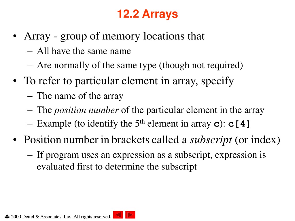 Ppt Chapter Javascript Jscript Arrays Powerpoint Presentation Id